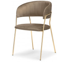 Стул на металлокаркасе Kamelia cappuccino / gold