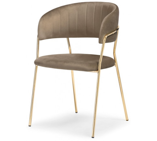Стул на металлокаркасе Kamelia cappuccino / gold