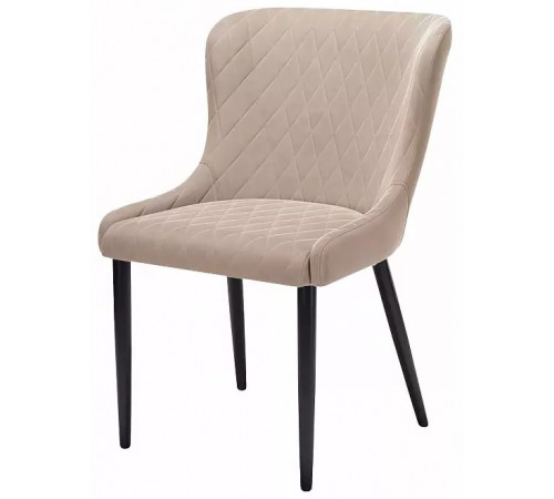 Стул DikLine 304 B03 BEIGE, ножки черные, микровелюр