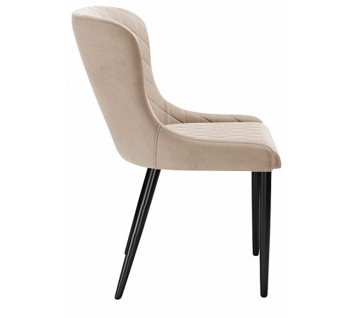 Стул DikLine 304 B03 BEIGE, ножки черные, микровелюр