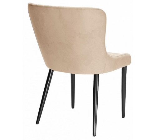 Стул DikLine 304 B03 BEIGE, ножки черные, микровелюр