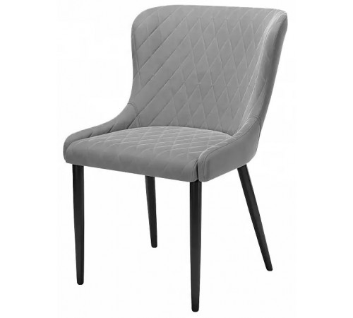 Стул DikLine 304 B22 GREY /ножки черные, микровелюр