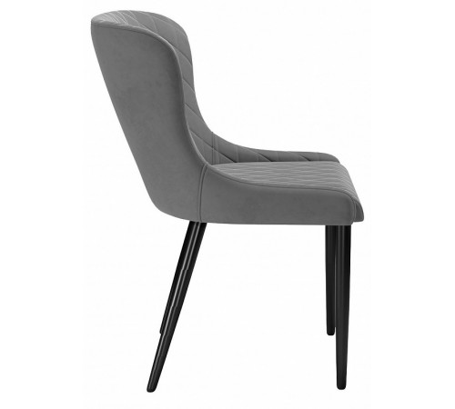 Стул DikLine 304 B22 GREY /ножки черные, микровелюр