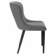 Стул DikLine 304 B22 GREY /ножки черные, микровелюр