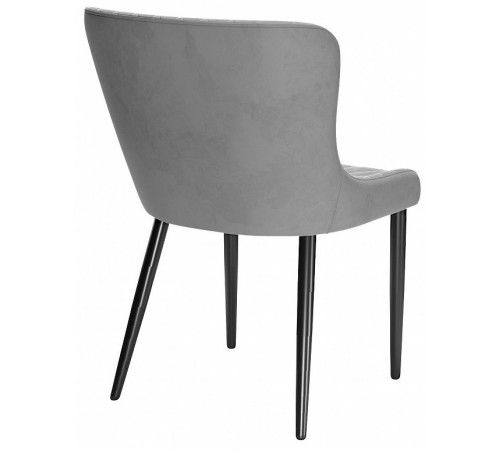 Стул DikLine 304 B22 GREY /ножки черные, микровелюр