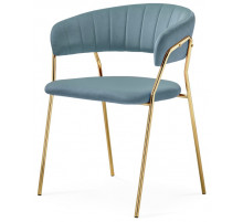 Стул на металлокаркасе Kamelia 1 light blue /gold