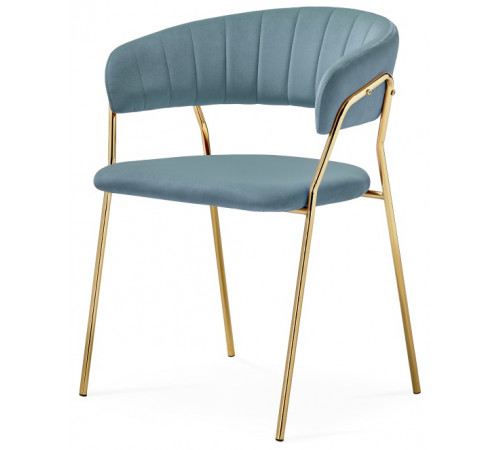 Стул на металлокаркасе Kamelia 1 light blue /gold