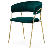 Стул на металлокаркасе Kamelia 1 green / gold