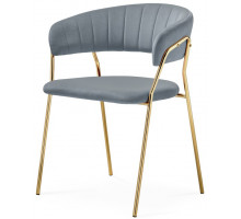 Стул на металлокаркасе Kamelia 1 gray / gold