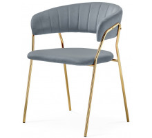Стул на металлокаркасе Kamelia 1 gray / gold
