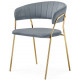Стул на металлокаркасе Kamelia 1 gray / gold