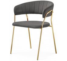 Стул на металлокаркасе Kamelia 1 dark gray / gold