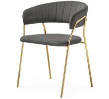 Стул на металлокаркасе Kamelia 1 dark gray / gold