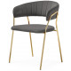 Стул на металлокаркасе Kamelia 1 dark gray / gold