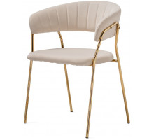 Стул на металлокаркасе Kamelia 1 beige / gold