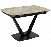 Стол ALATRI 120 GLOSS ATHENS BROWN SINTERED STONE / BLACK