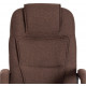 Кресло компьютерное BERGAMO хром (22)  ткань, коричневый, 3М7-147