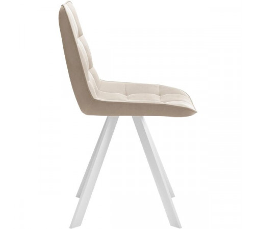 Стул DikLine 229 поворотный, B03 BEIGE, ножки белые