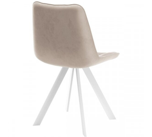Стул DikLine 229 поворотный, B03 BEIGE, ножки белые