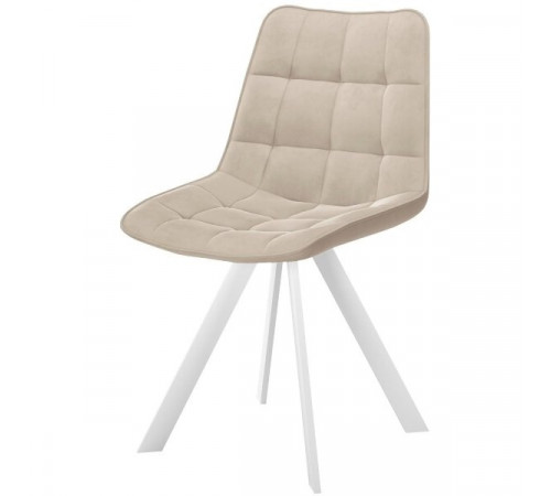 Стул DikLine 229 поворотный, B03 BEIGE, ножки белые