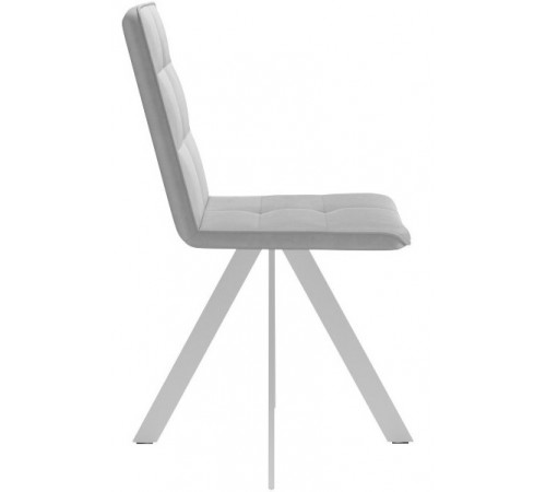 Стул DikLine 230 поворотный B22 GREY, ножки белые