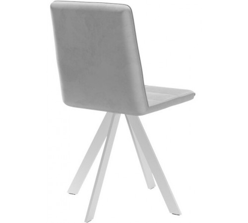 Стул DikLine 230 поворотный B22 GREY, ножки белые