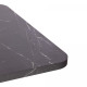 Стол GENT ЛДСП, 110-145x68,6x75,5 см, Мрамор Блэк Роял/Белый