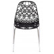 Стул CRISPY (mod. 61) металл, пластик, 44 x 56.5 x 80 см, Black (черный) 05/хром