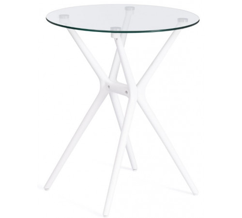Стол PARNAVAZ (mod. 29) пластик/стекло, 60 x 60 x 70,5 см, White (белый) 11954