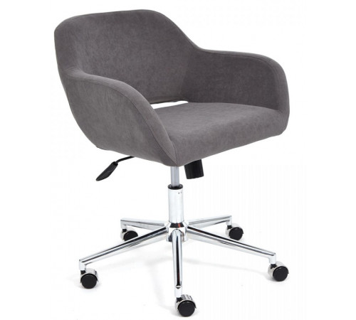Кресло MODENA хром, флок, серый, 29
