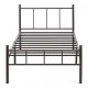 Кровать ROWENTA (mod. 9177) металл, 90*200 см (Single bed), Black (черный)