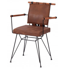Стул PRIX (mod. 291) металл/экокожа, 53 x 57 x 80.5 см, brown (коричневый) PY-291