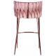 Барный стул DOBRIN EMMA ROSE GOLD розовый велюр (VF-10)