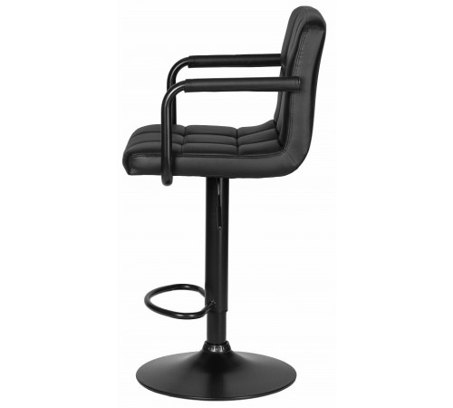Стул барный DOBRIN KRUGER ARM BLACK черный PU