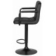 Стул барный DOBRIN KRUGER ARM BLACK черный PU