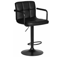 Стул барный DOBRIN KRUGER ARM BLACK черный PU