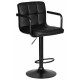 Стул барный DOBRIN KRUGER ARM BLACK черный PU