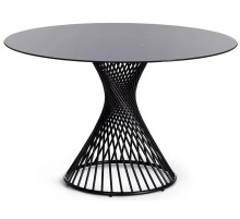 Стол BERTOIA (mod. GT21) металл/стекло, 120 х 120 х 75 см, Black (черный)