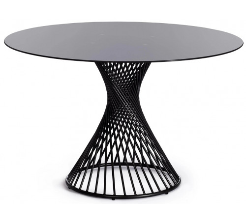 Стол BERTOIA (mod. GT21) металл/стекло, 110 х 110 х 75 см, Black (черный)