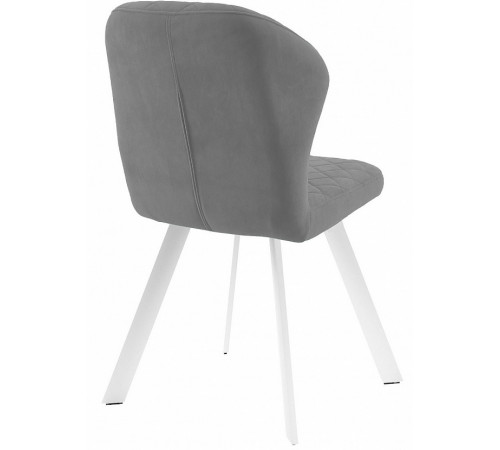 Стул DikLine 339 поворотный B22 GREY, ножки белые