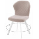 Стул DikLine 339 поворотный B03 BEIGE, ножки белые