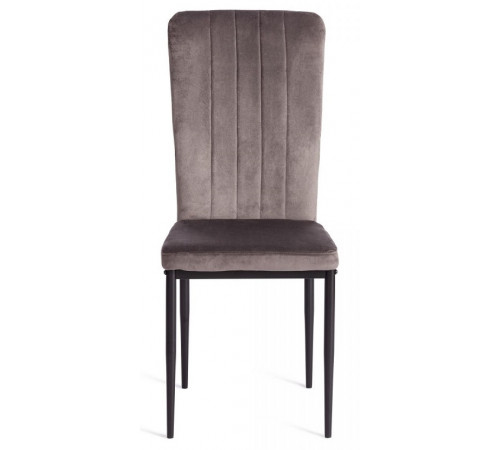 Стул VERTER (mod. 37) металл/вельвет, 43 х 41 х 96 см, Light grey (светло-серый) HLR24 / черный