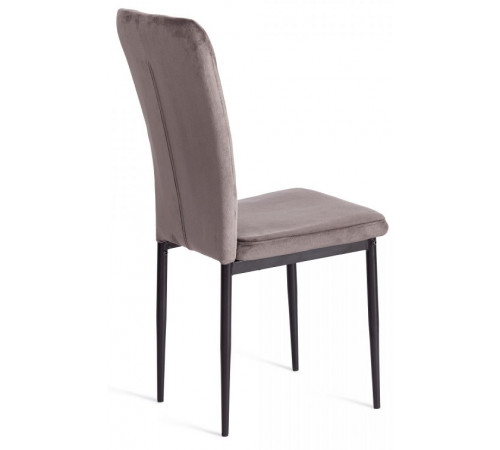 Стул VERTER (mod. 37) металл/вельвет, 43 х 41 х 96 см, Light grey (светло-серый) HLR24 / черный