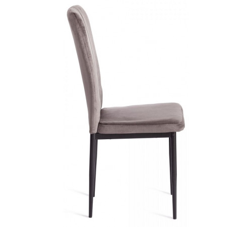 Стул VERTER (mod. 37) металл/вельвет, 43 х 41 х 96 см, Light grey (светло-серый) HLR24 / черный