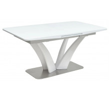 Стол FREYA 160 WHITE GLASS белый глянец