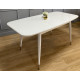 Стол KENNER K1200, белый/стекло белое глянец