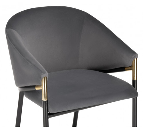 Стул Molton gray / black/ gold
