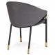 Стул Molton gray / black/ gold