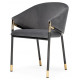 Стул Molton gray / black/ gold