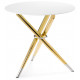 Стол Rock 80х75 white / gold